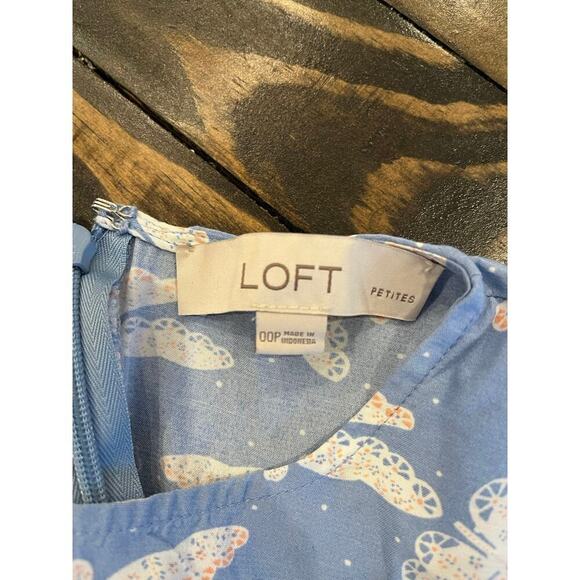 Loft Petite Spring Lightweight Butterfly Dress Women OOP Fairy Easter Cruise - Picture 2 of 12